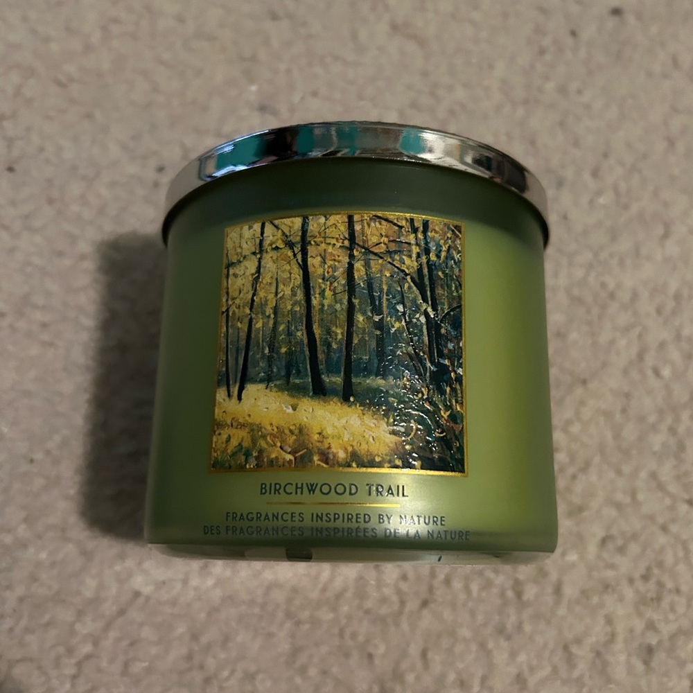 NEW Bath and Body Works Birchwood Trail 3-Wick Candle
